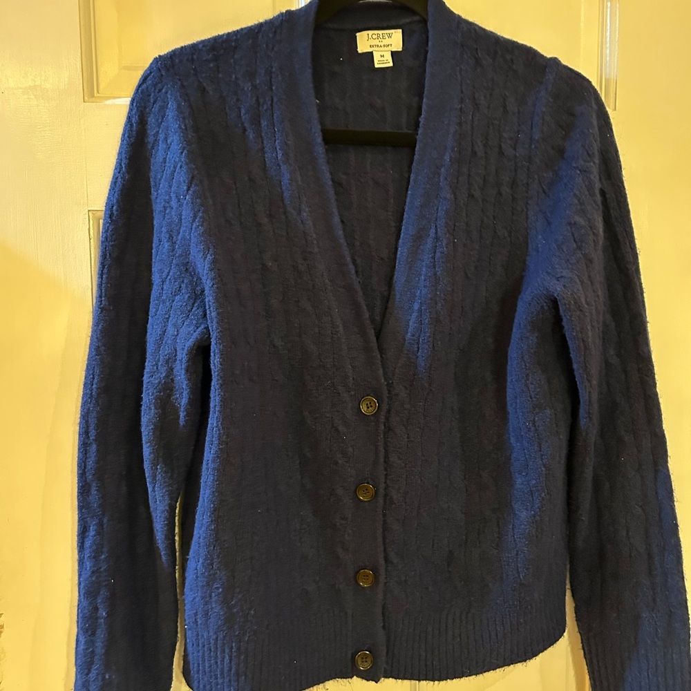 J. Crew Women's Navy Cardigan Sweater